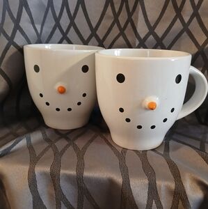Royal Norfolk 3D Snowman mugs set of 2 (021125A)